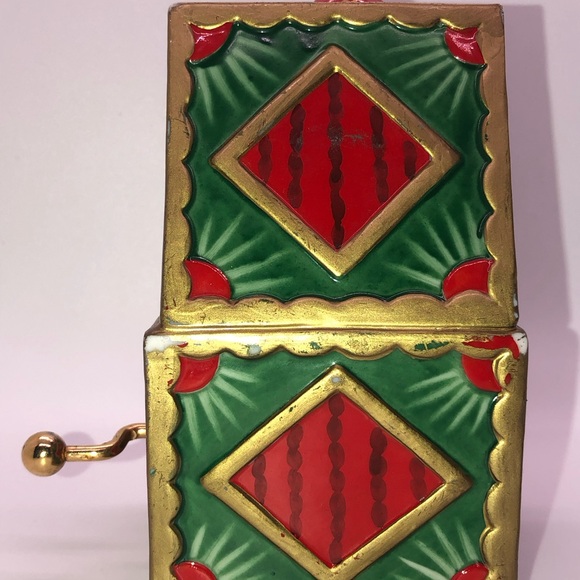 Department 56 Santa Music Box Jack In The Box Trinket Ceramic - Picture 5 of 7